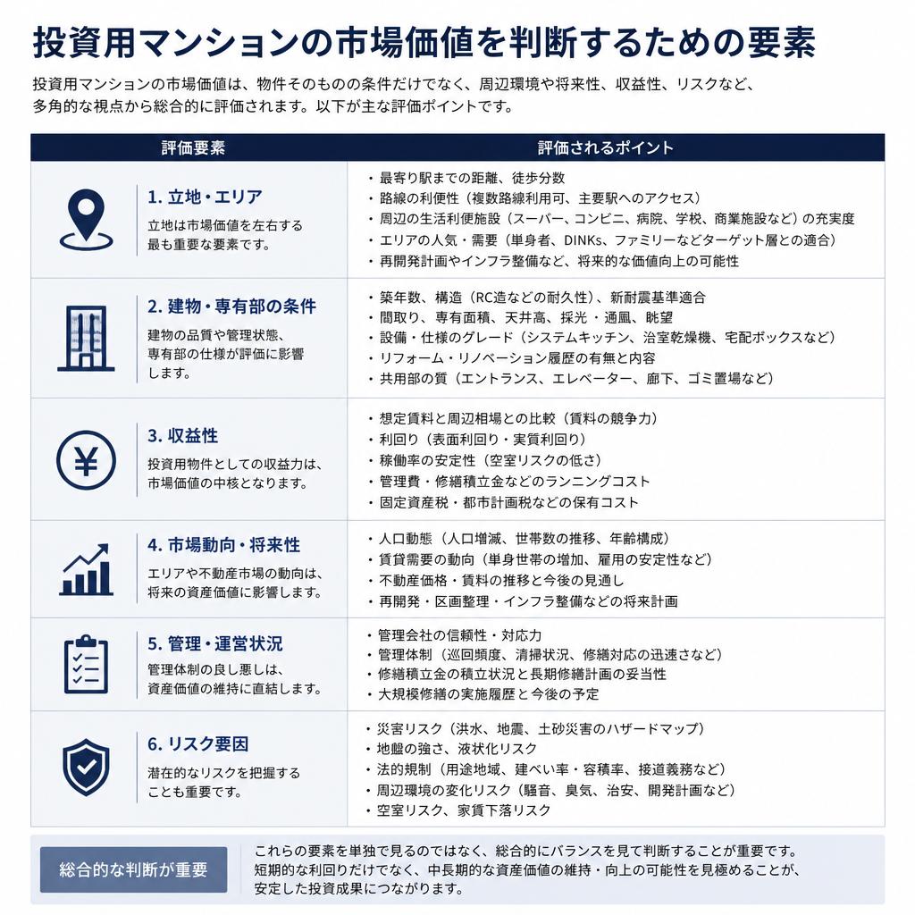 投資用マンションの市場価値とは