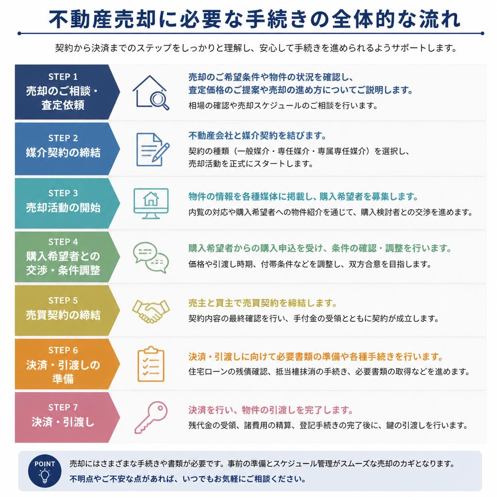 売却手続きの流れを把握する