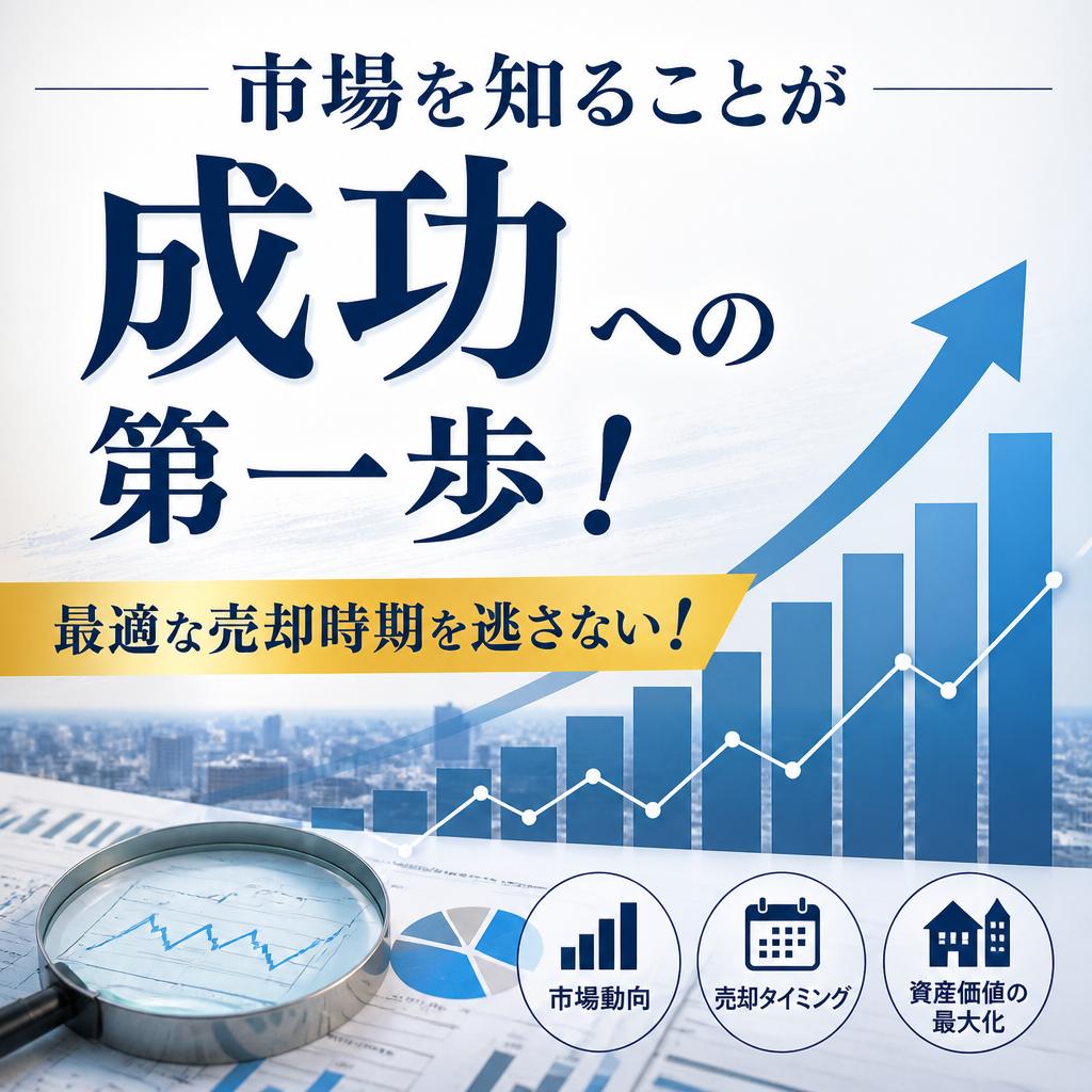 市場を知ることが成功への第一歩！最適な売却時期を逃さない！