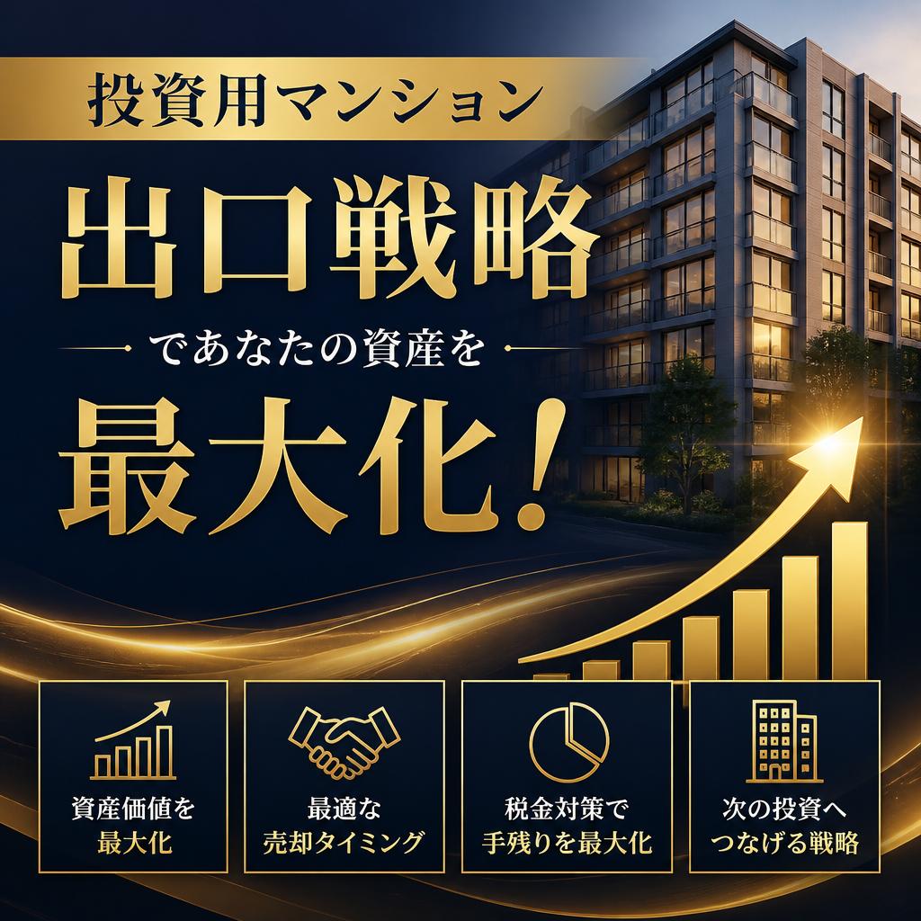 投資用マンション出口戦略であなたの資産を最大化！