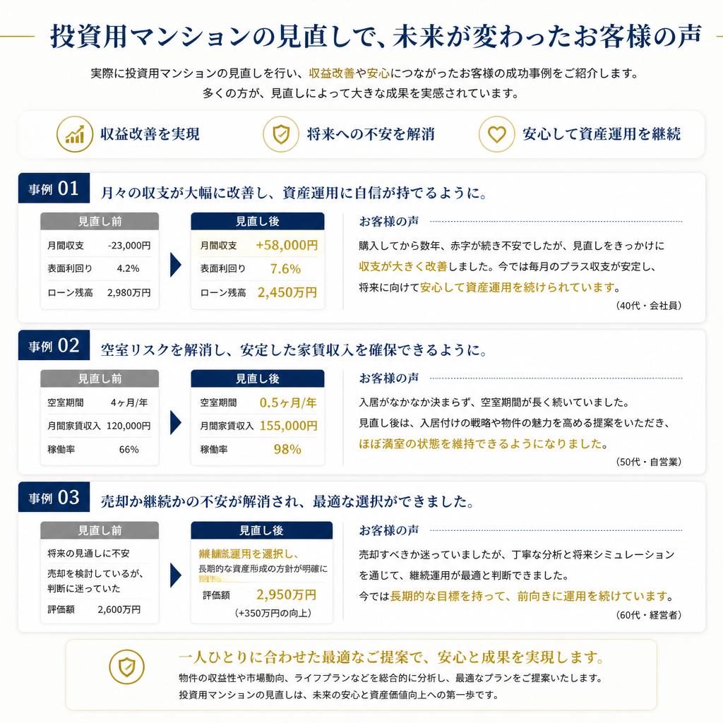 成功事例紹介とお客様の声