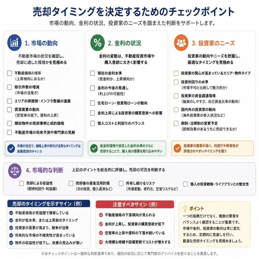 売り時を見極めるためのチェックリスト