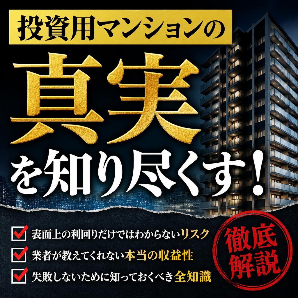投資用マンションの真実を知り尽くす！